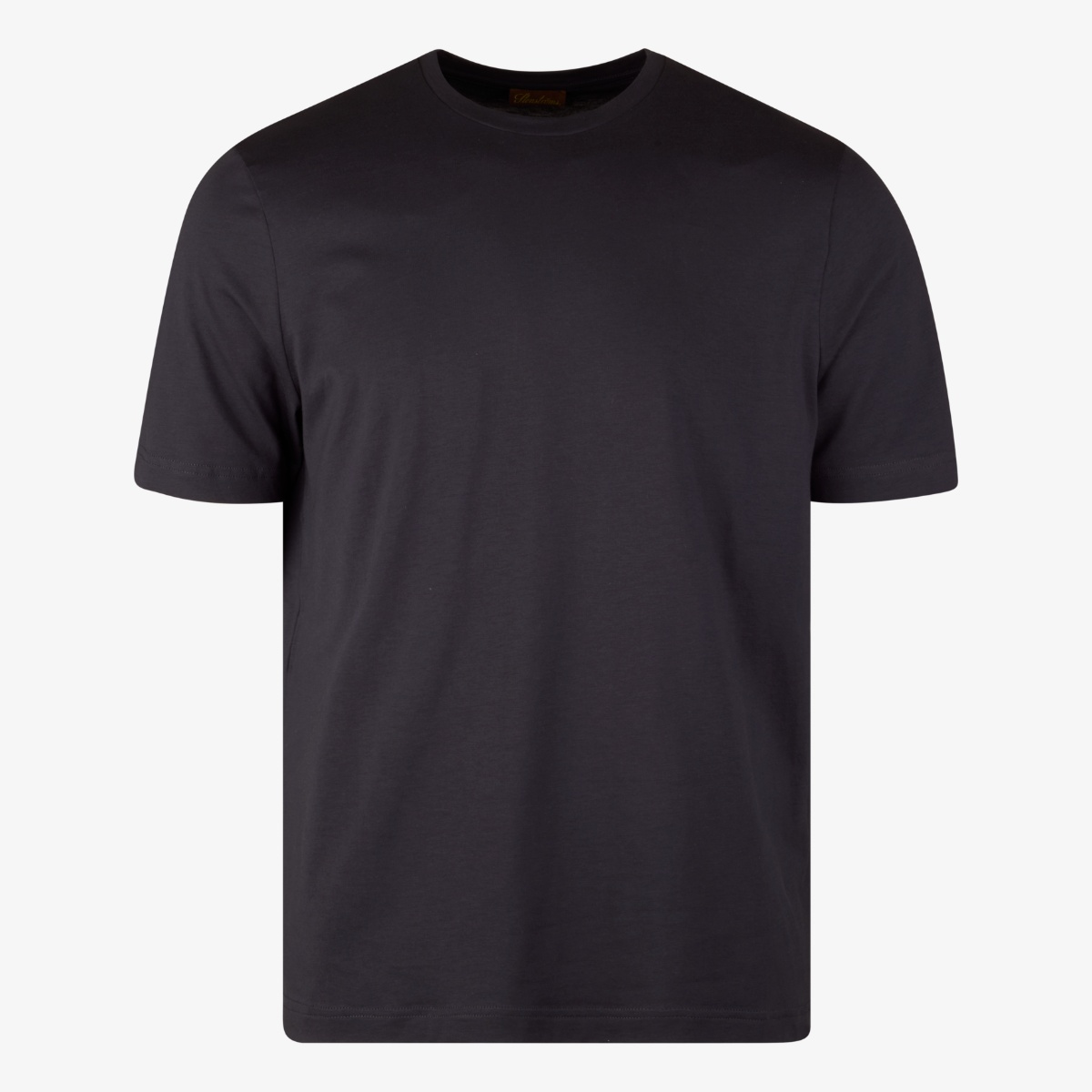 Stenströms navy regular fit supima cotton crew neck t-shirt