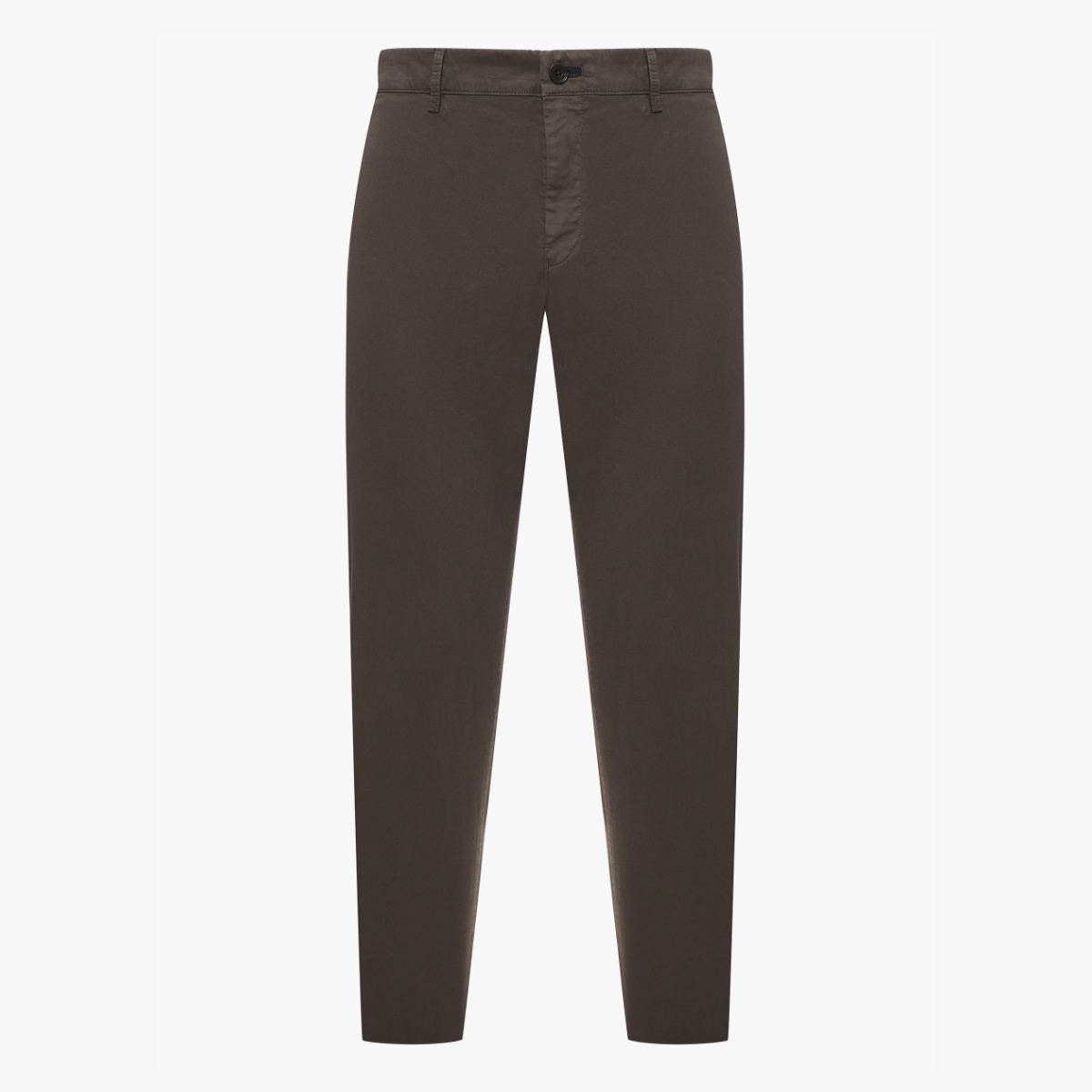 BML dark brown regular fit stretch cotton twill chinos