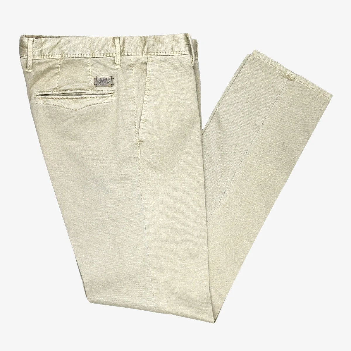 Incotex Model 100 beige slim fit stretch cotton trousers