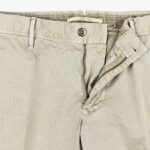 Incotex Model 100 beige slim fit stretch cotton trousers