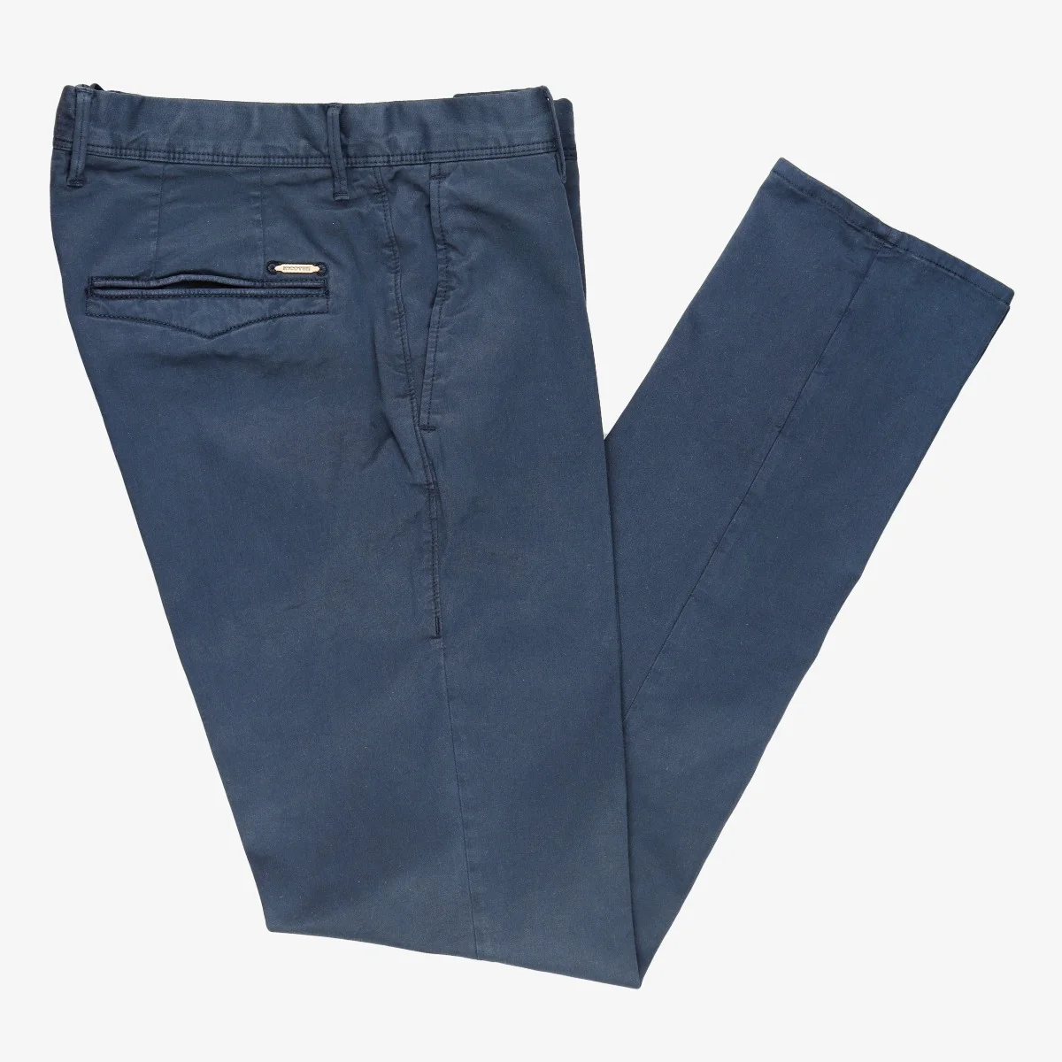 Incotex Model 100 navy slim fit stretch cotton trousers