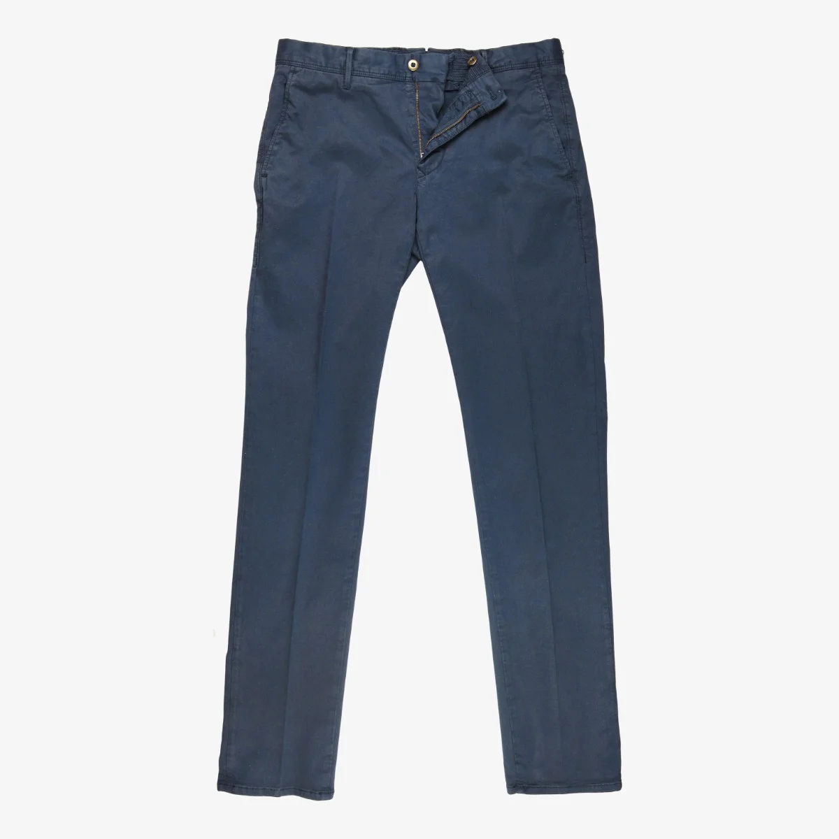 Incotex Model 100 navy slim fit stretch cotton trousers