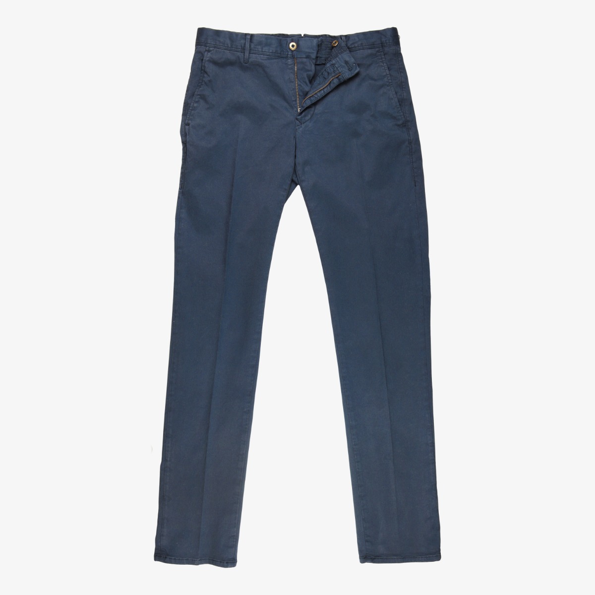 Incotex Model 100 Navy Slim Fit Stretch Cotton Trousers