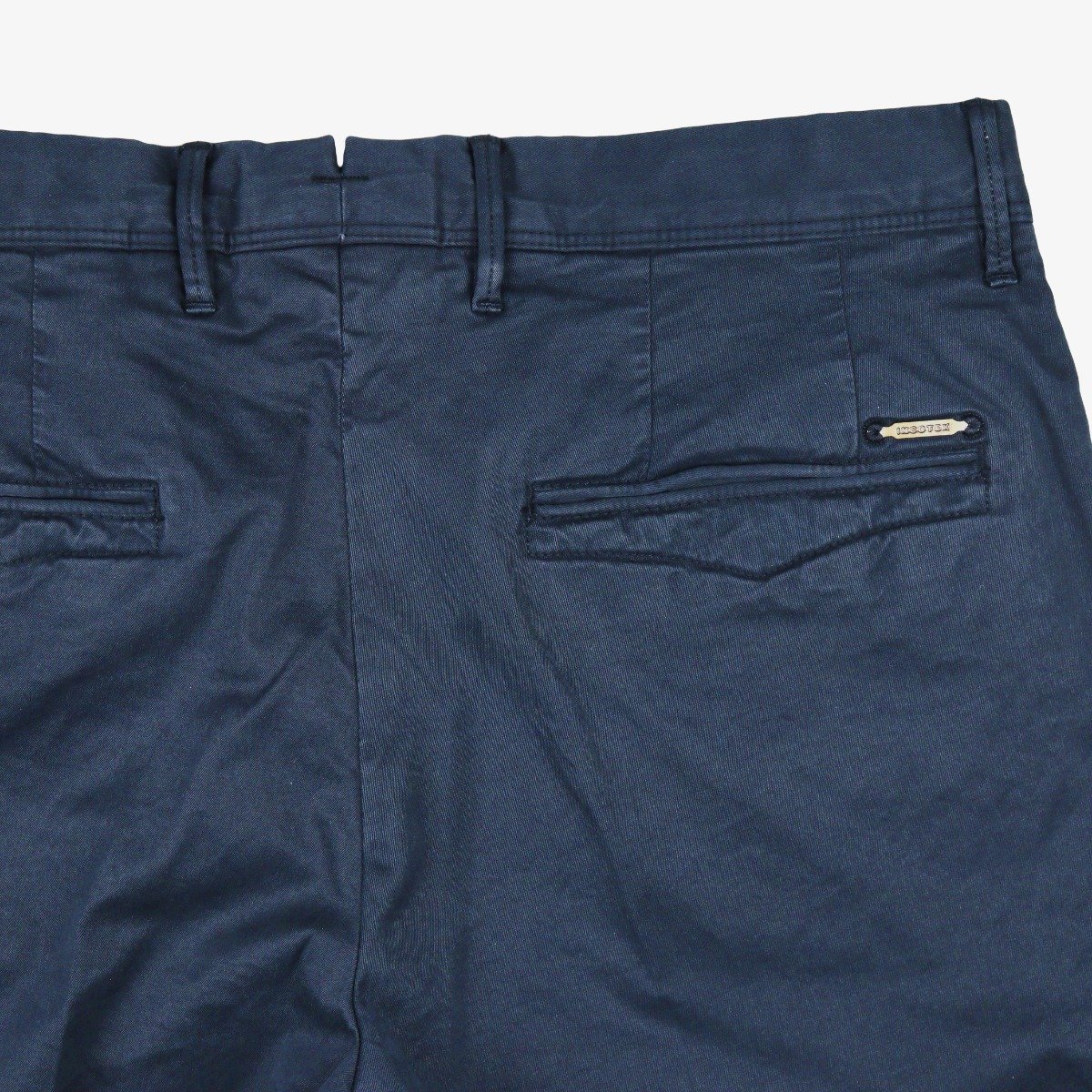 Men's Organic Cotton Stretch Trouser in Navy Blue Slim Fit