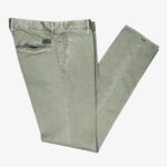 Incotex Model 100 green slim fit stretch cotton trousers
