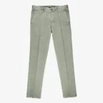 Incotex Model 100 green slim fit stretch cotton trousers