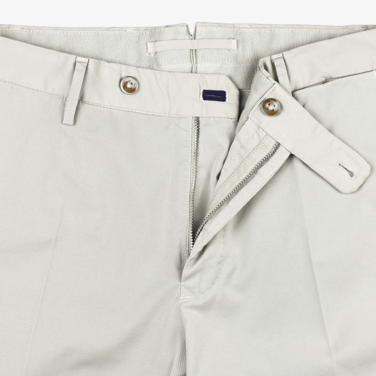 Incotex Model 30 light grey slim fit stretch cotton trousers