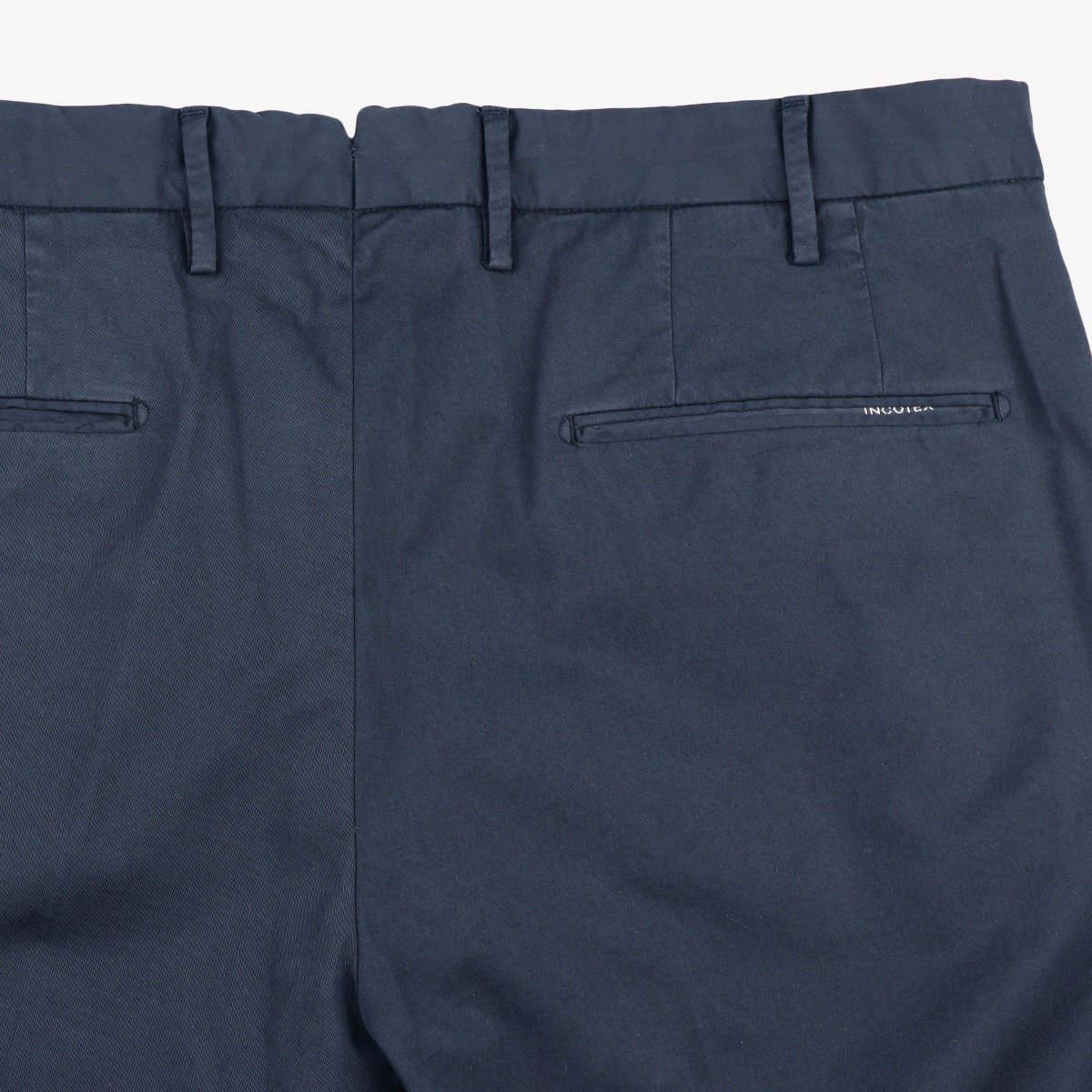 Incotex Model 30 navy slim fit stretch cotton trousers