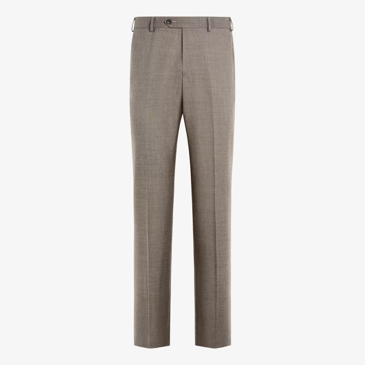 Suitsupply Taupe Straight Leg Trousers