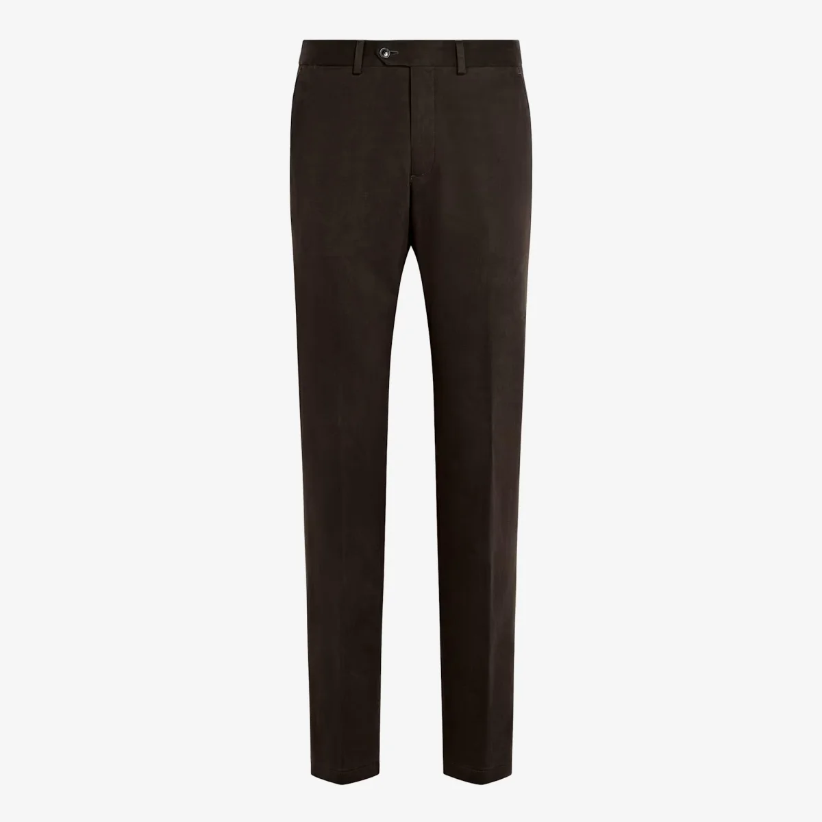 Suitsupply Dark Brown Slim Leg Straight Chinos