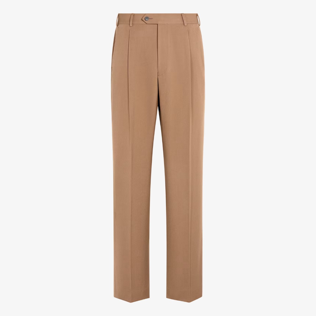 Suitsupply mid brown wide leg straight trousers