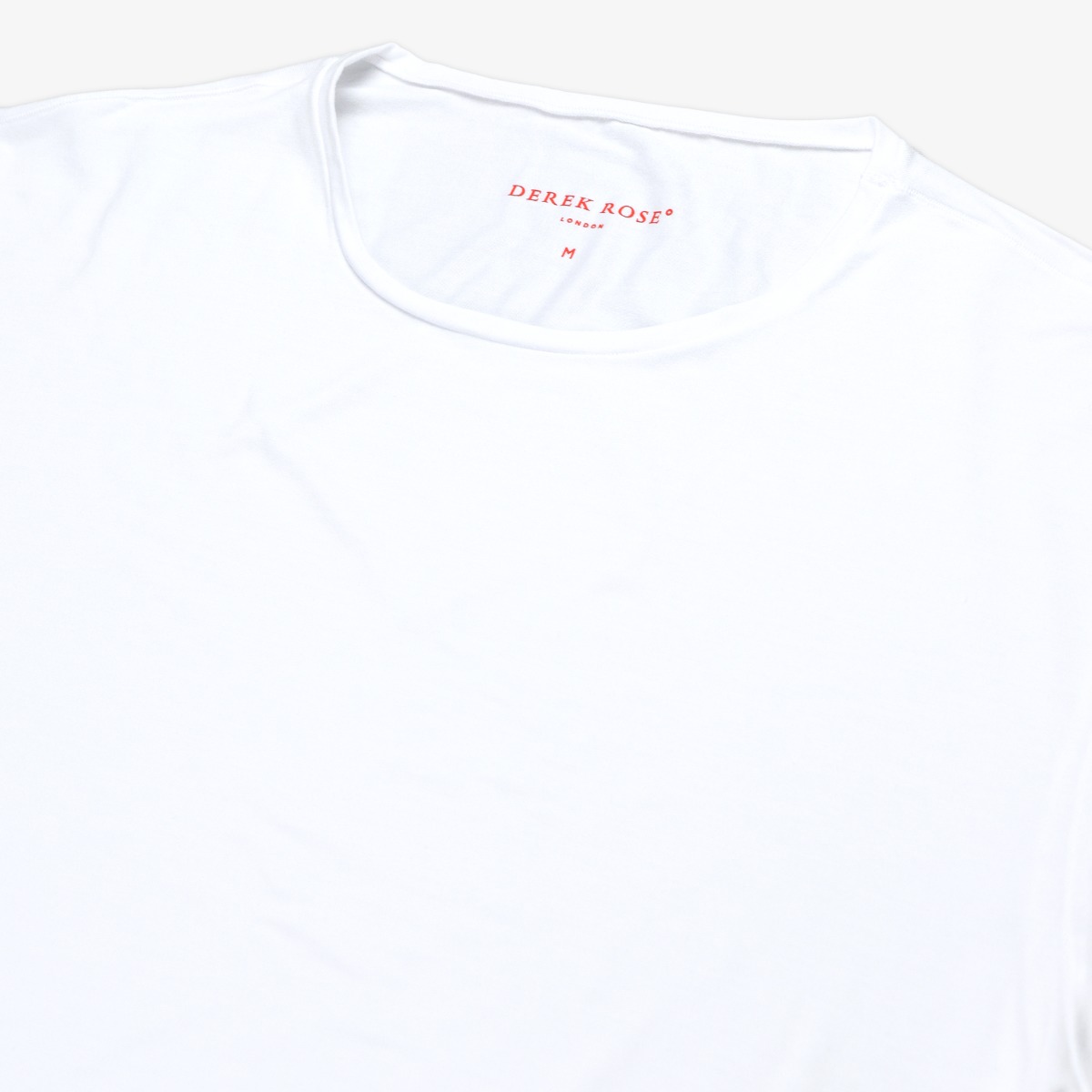 Derek Rose Alex white micro modal crew neck undershirt