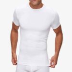 Derek Rose Alex balti mikro modalo apatiniai marškinėliai su apvalia apykakle