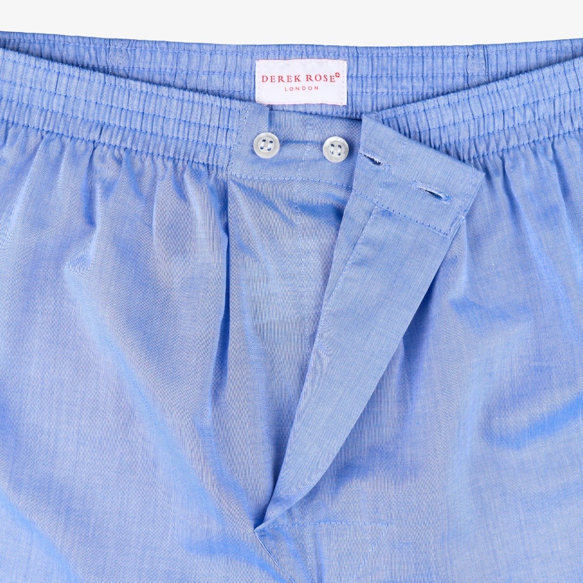 Light Blue Striped Cotton Boxer Shorts