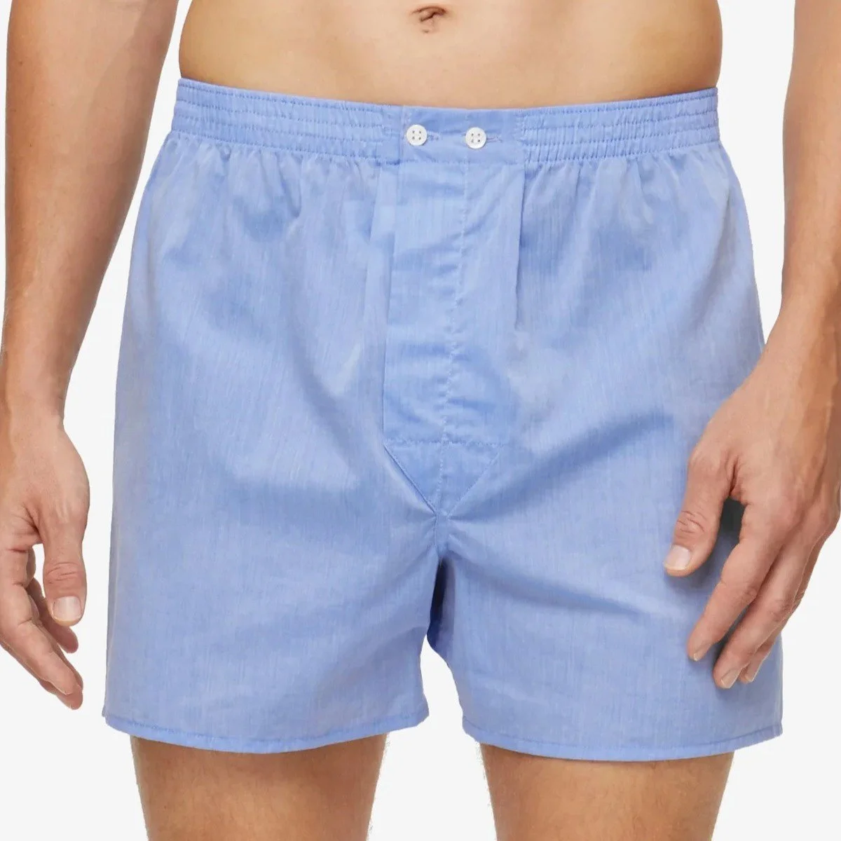 Derek Rose James Light Blue Striped Cotton Boxer Shorts - The Noble Dandy