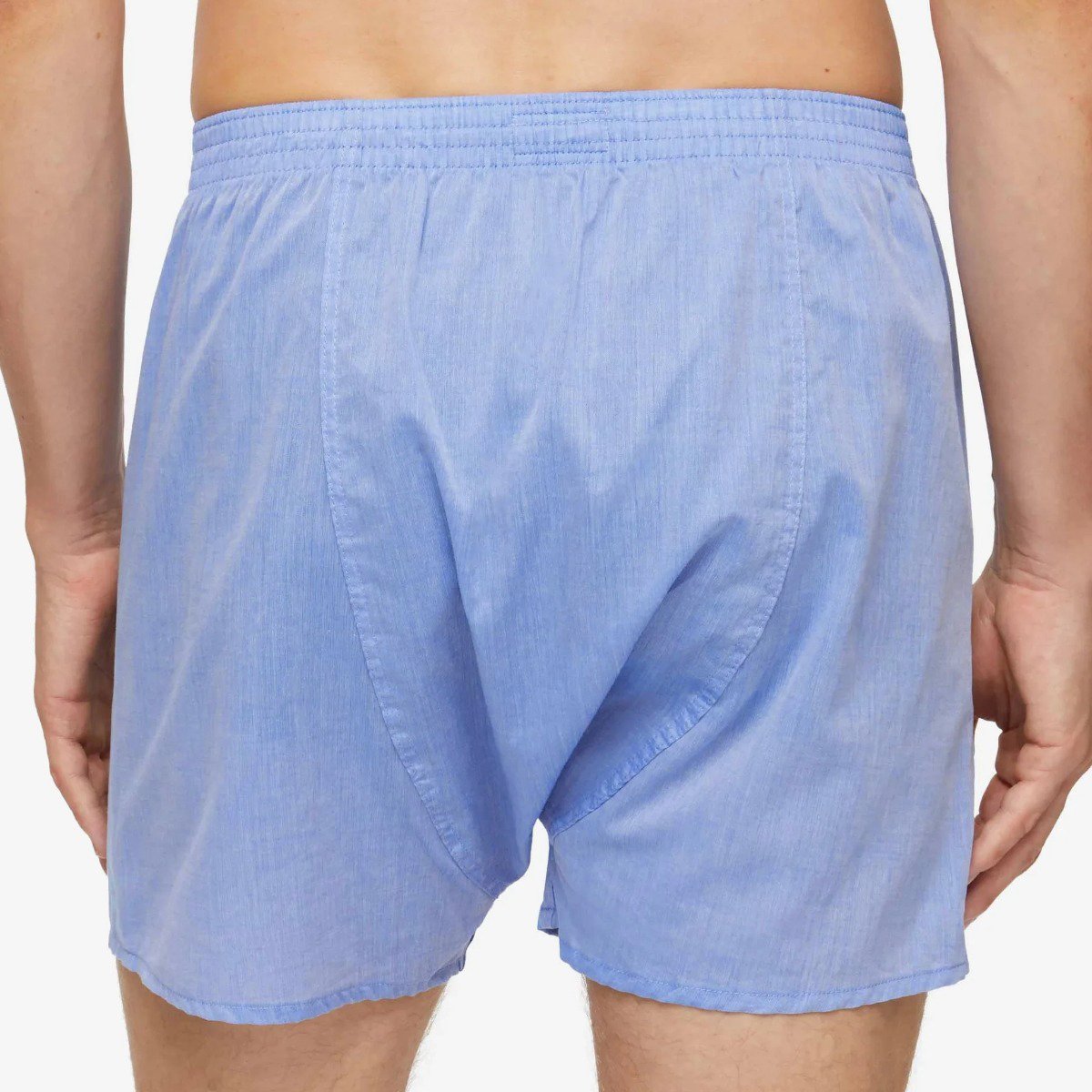 Blue Striped Cotton Boxer Shorts