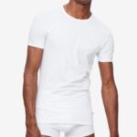 Derek Rose Jack balti Pima medvilnės apatiniai marškinėliai su apvalia apykakle