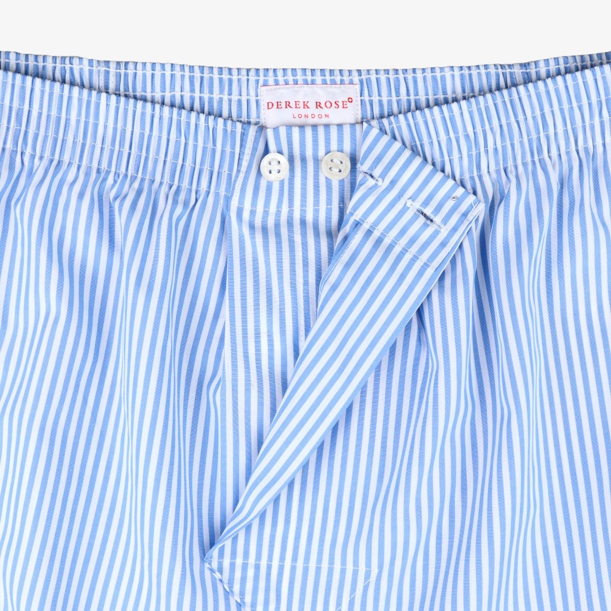 Derek Rose James light blue striped cotton boxer shorts