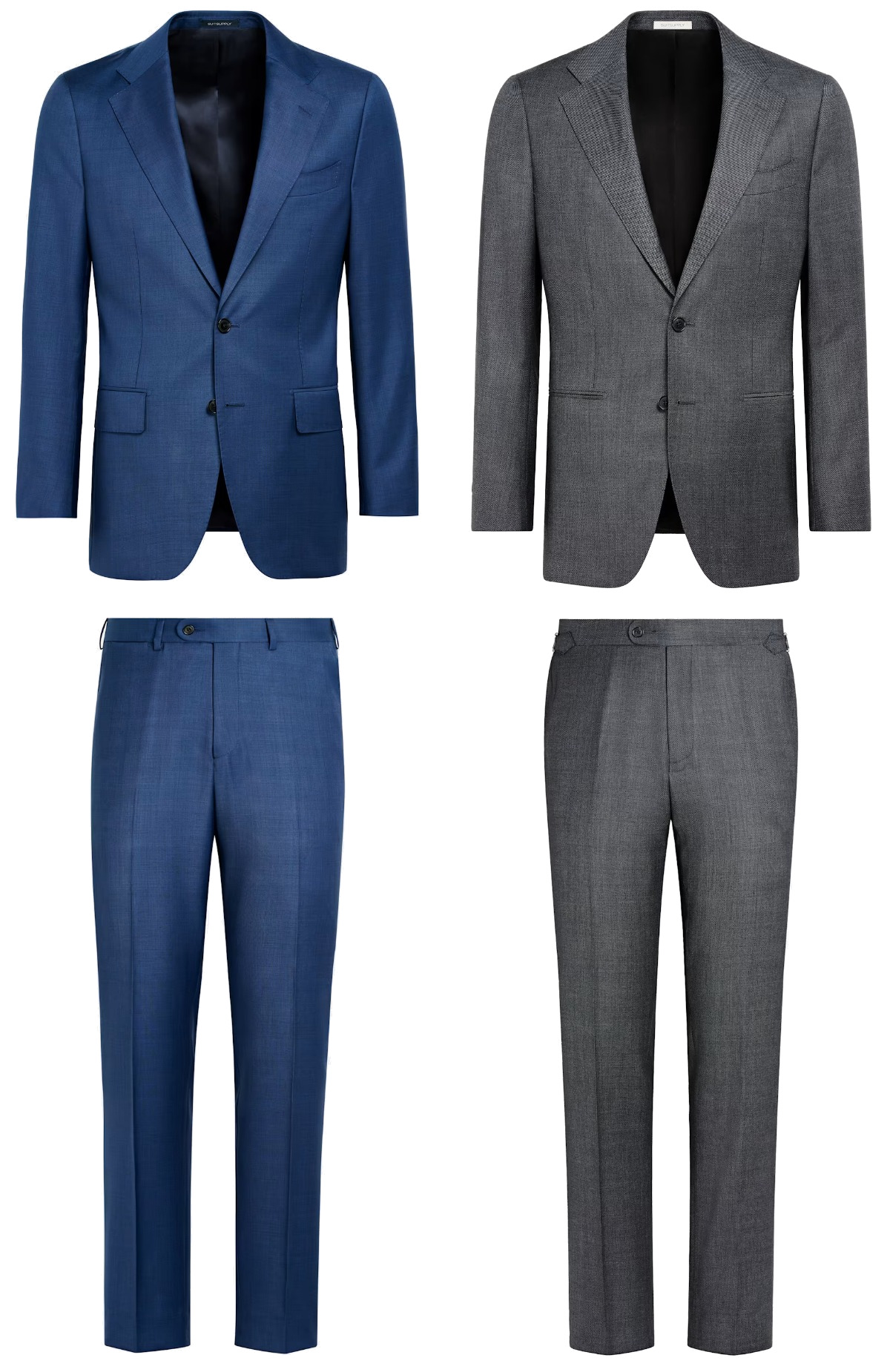 Blue and grey suits outfits