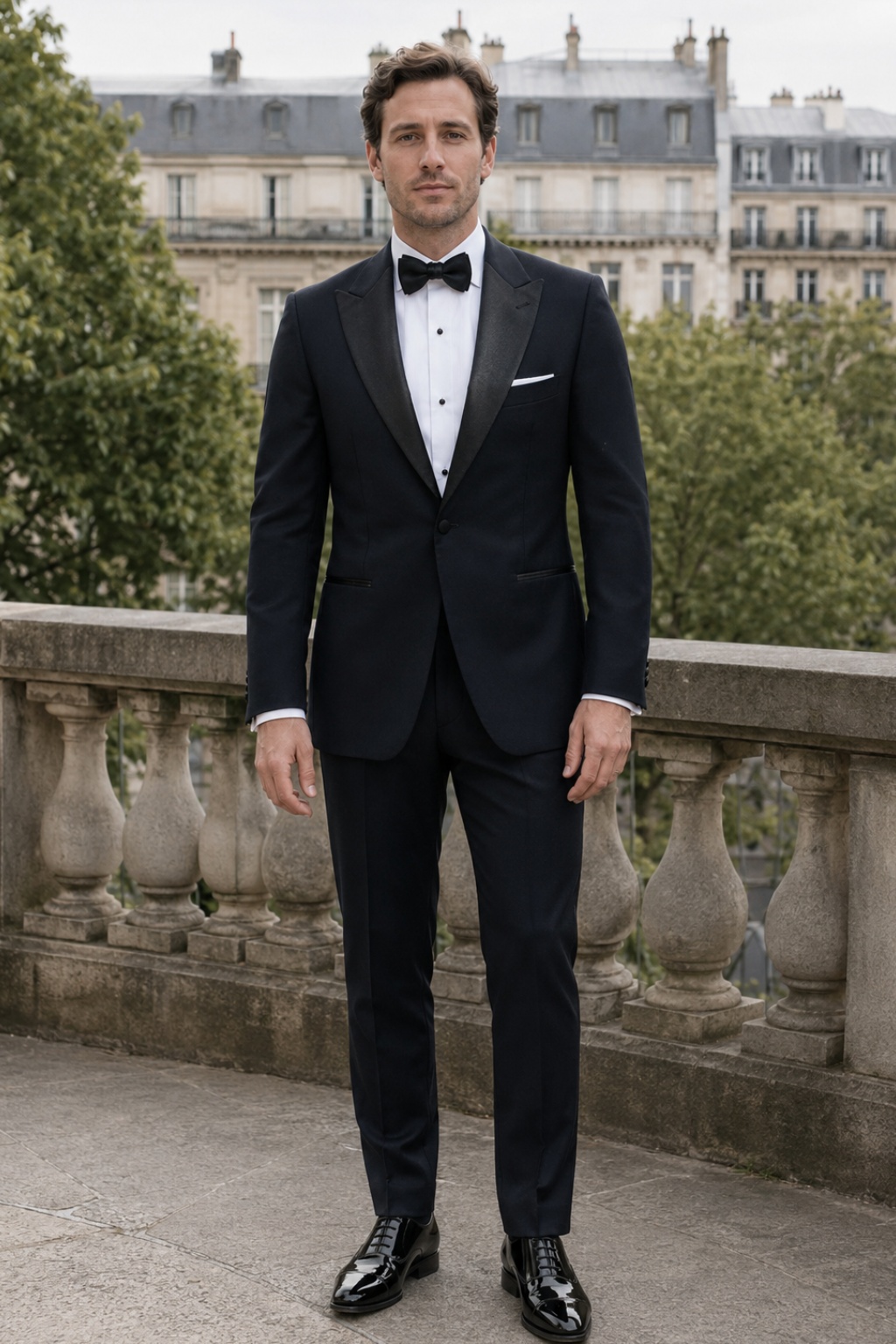 Classic black tie - navy tuxedo outfit