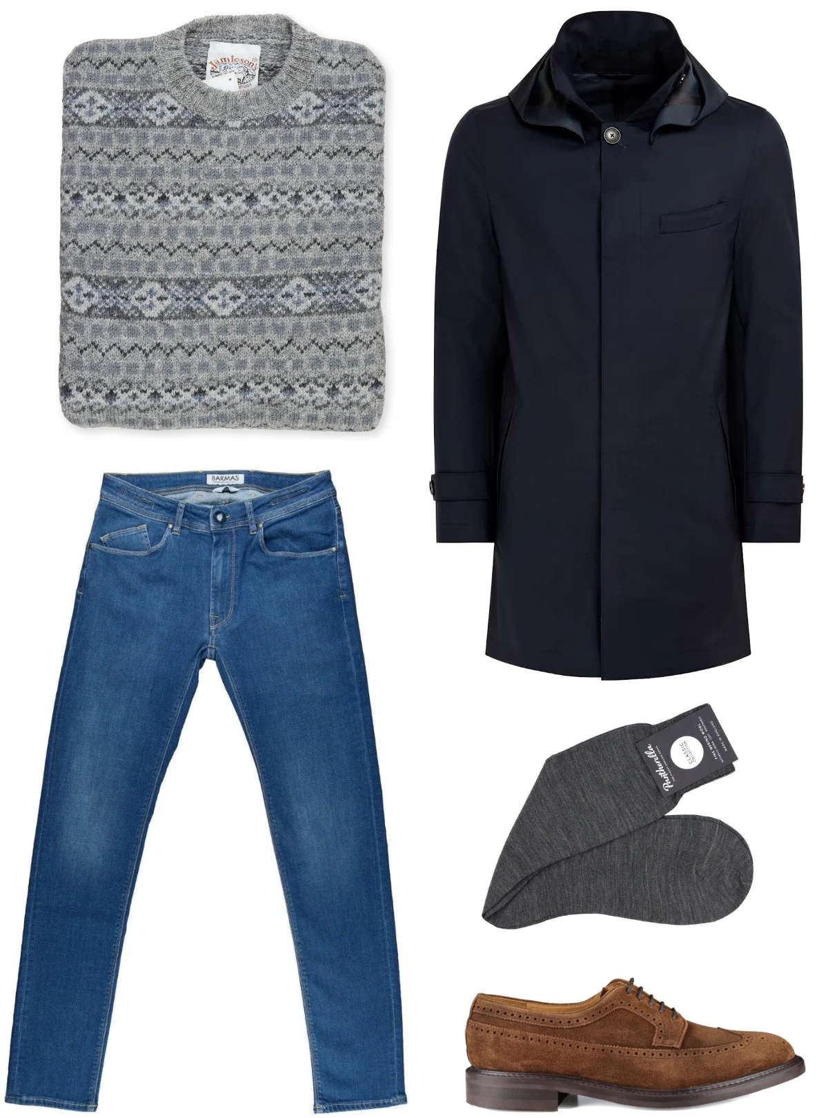 Mid blue jeans autumn fall outfit