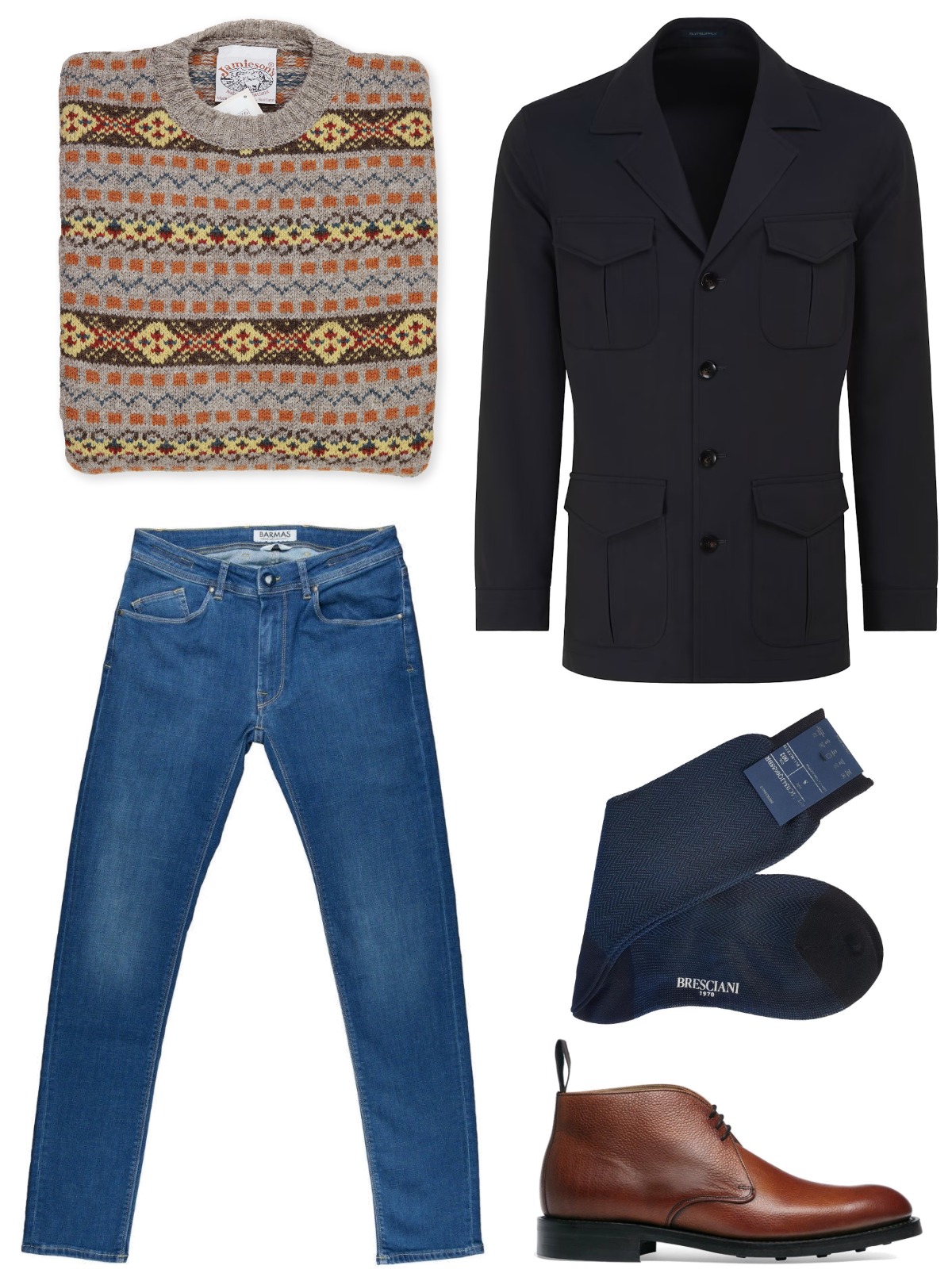 Mid blue jeans autumn fall outfit