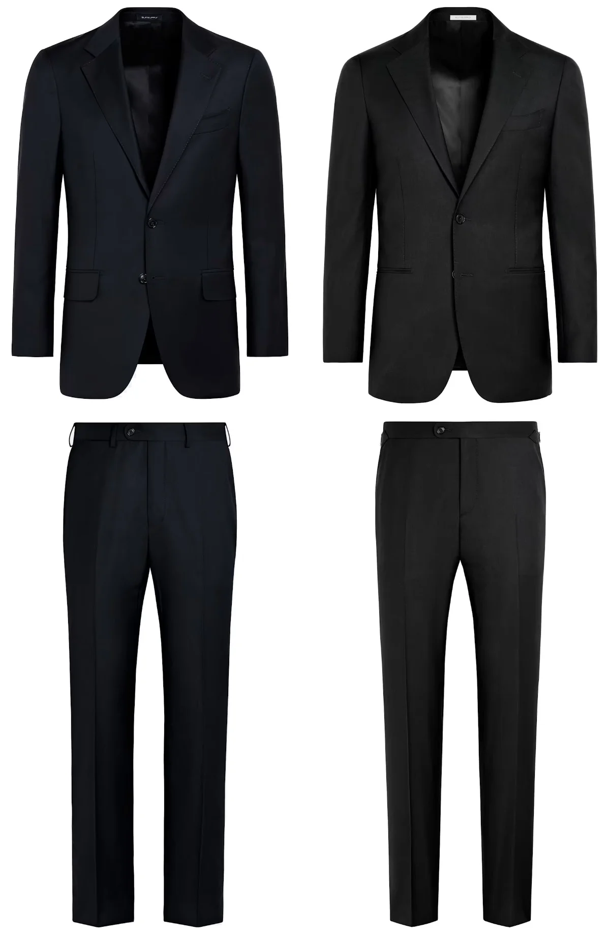 Navy and black suits outfits