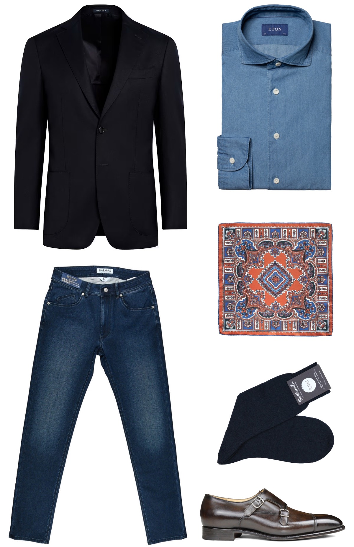 Navy blue jeans autumn fall outfit