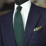 Shibumi Firenze forest green grenadine silk tie