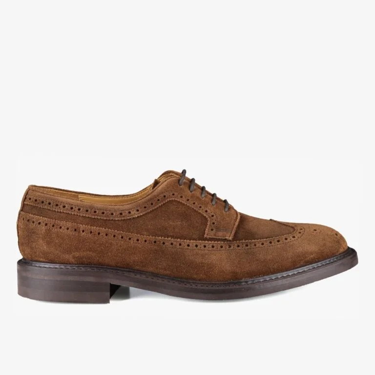 Carlos Santos 1046 Clay velours 105 suede brogue men's blucher shoes