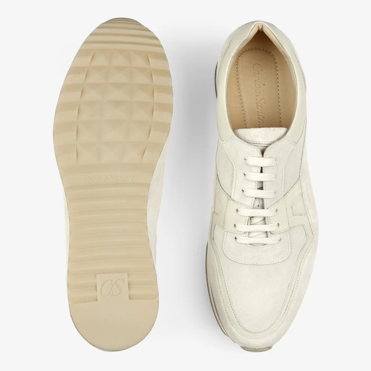 Carlos Santos 1300 Saymon off-white suede sneakers