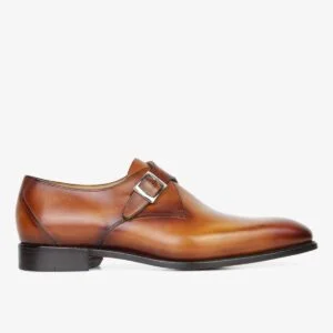 Carlos Santos 6307 Gareth Braga brown monk strap shoes