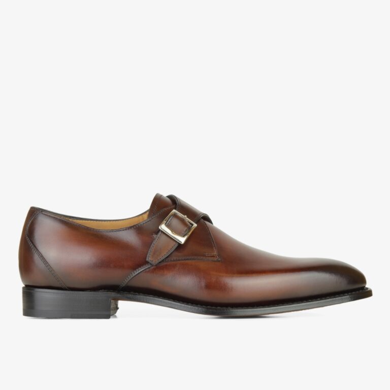 Carlos Santos 6307 Gareth burgundy men's monk strap shoes