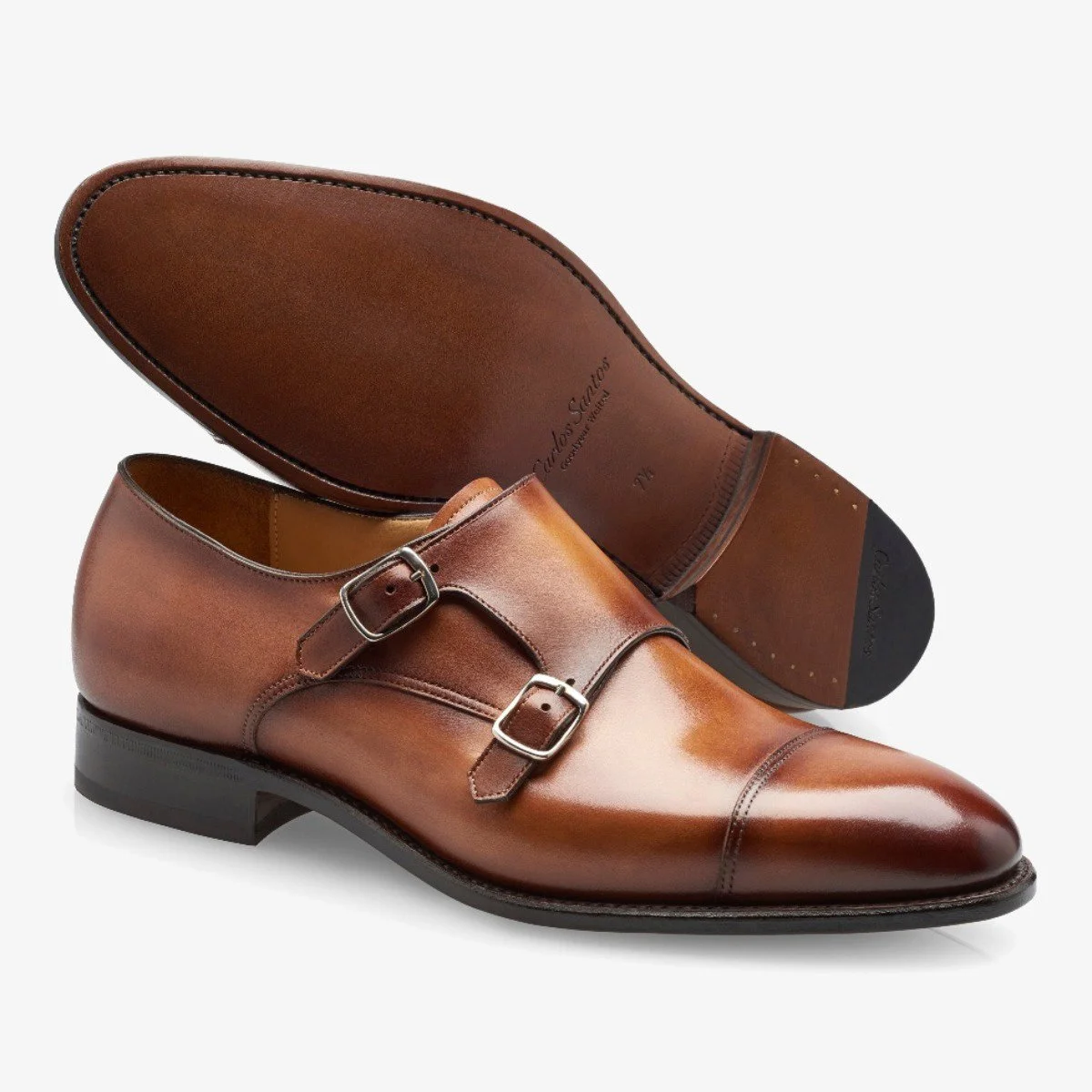 Carlos Santos 6942 Andrew brown men's monk strap shoes