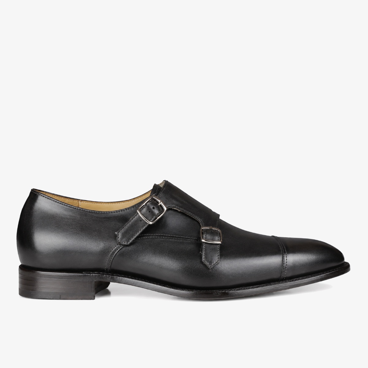 Carlos Santos 6942 Andrew noir shadow monk strap shoes