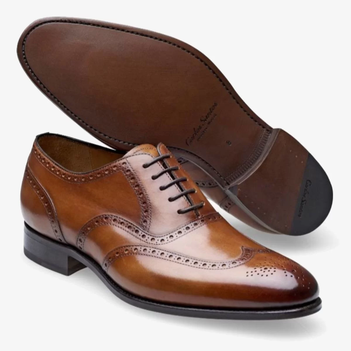 Carlos Santos 7273 Frank brown brogue men's oxford shoes