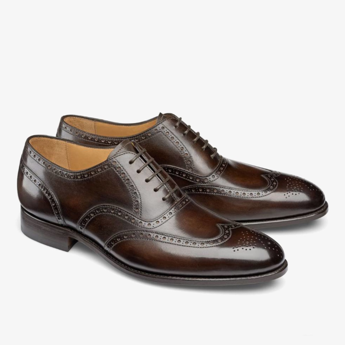 Carlos Santos 7273 Frank dark brown brogue men's oxford shoes