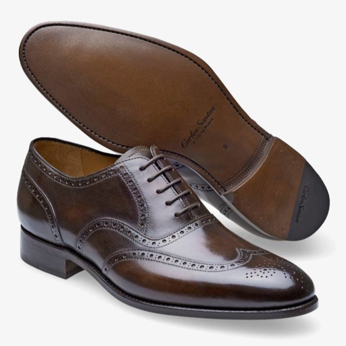Carlos Santos 7273 Frank dark brown brogue men's oxford shoes
