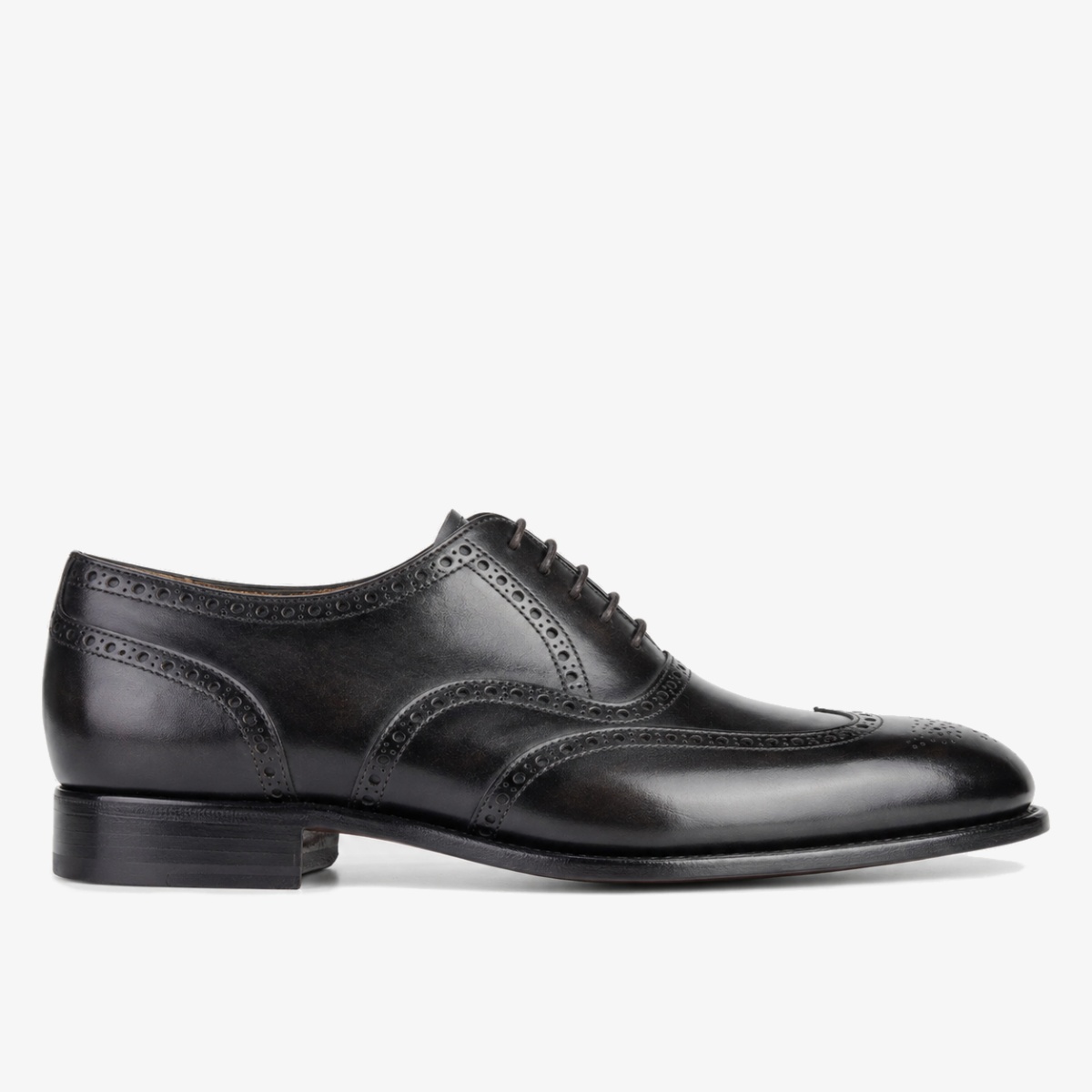Carlos Santos 7273 Frank noir shadow brogue oxford shoes