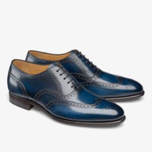 Carlos Santos 7273 Frank blue brogue men's oxford shoes
