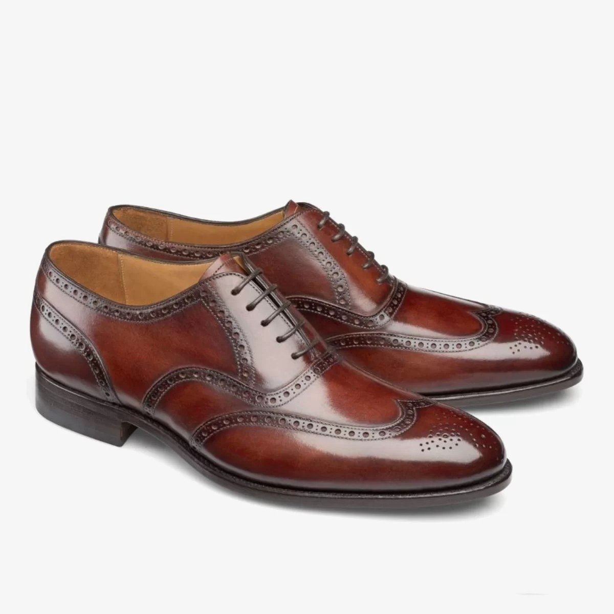 Carlos Santos 7273 Frank burgundy brogue men's oxford shoes