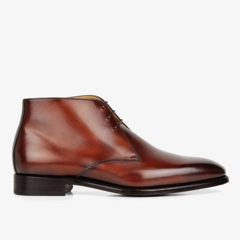 Carlos Santos 7991 Charlie wine shadow mahogany chukka boots