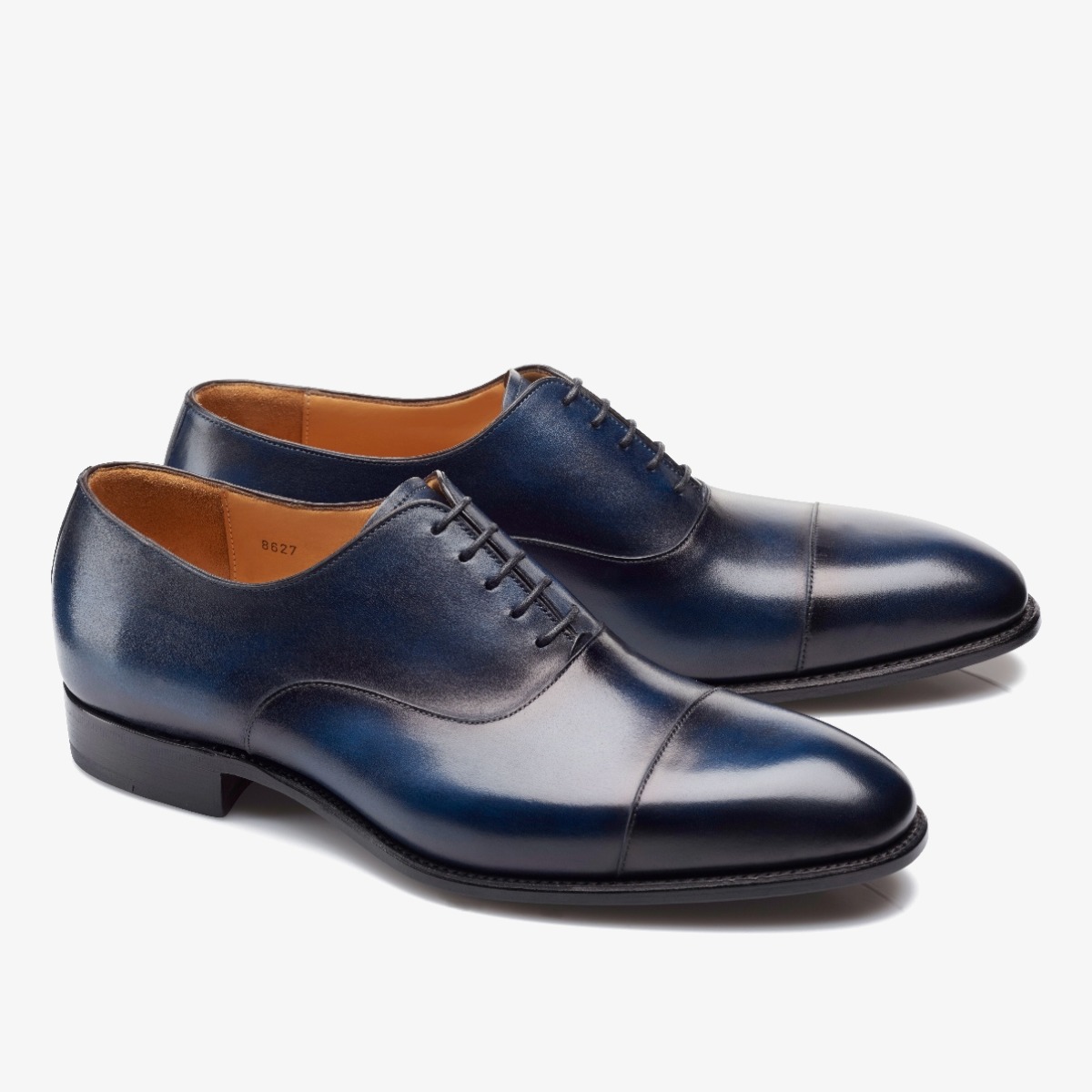 Carlos Santos 8627 Harold blue toe cap men's oxford shoes