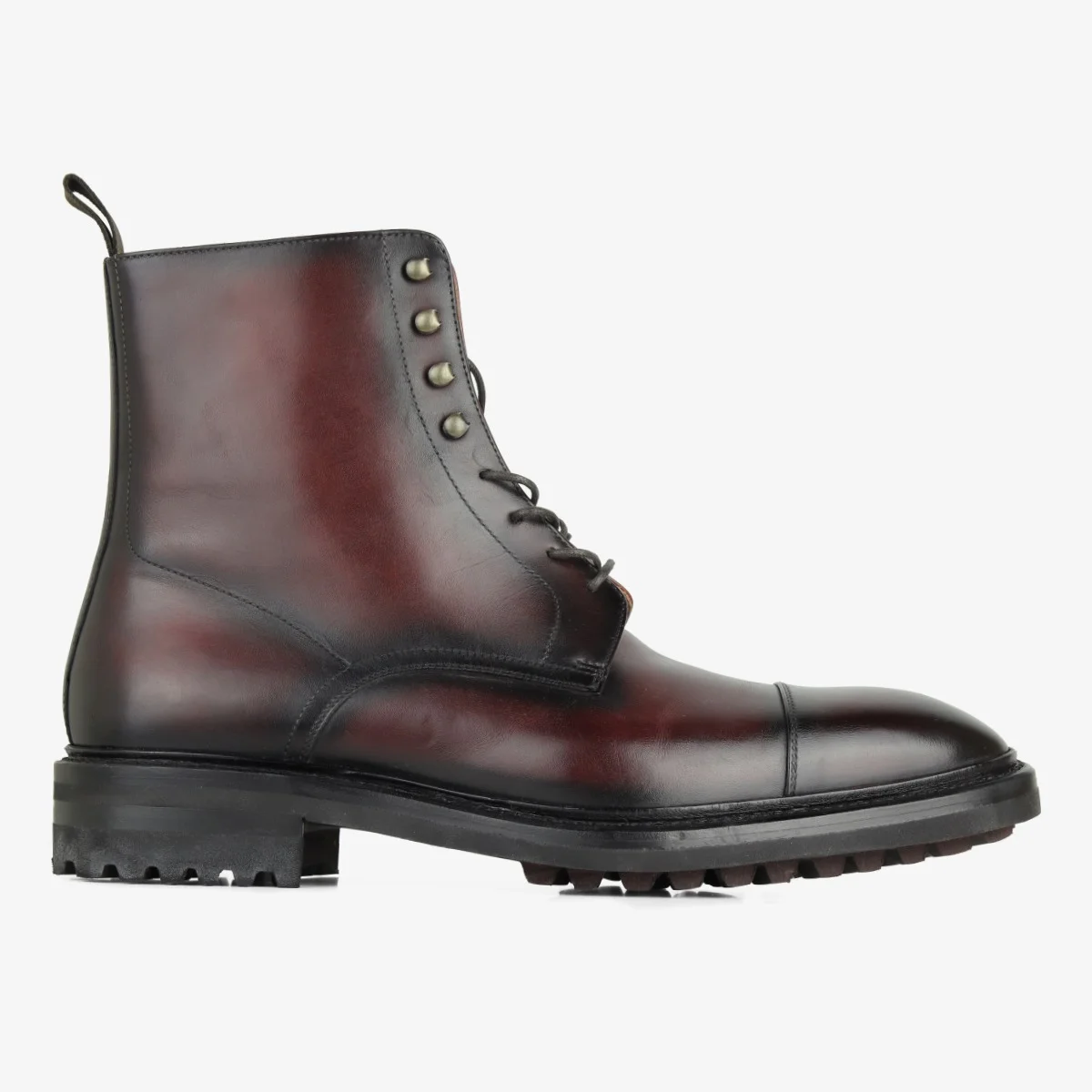 Carlos Santos 8866 Stallone bordo shadow toe cap lace-up boots