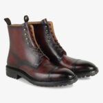 Carlos Santos 8866 Stallone bordo shadow toe cap lace-up boots