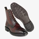 Carlos Santos 8866 Stallone bordo shadow toe cap lace-up boots