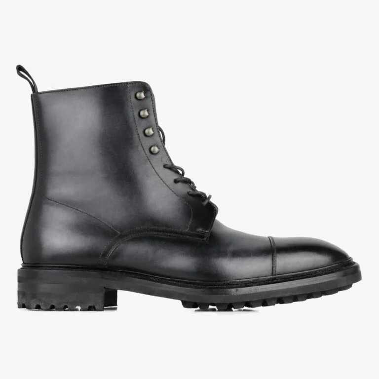 Carlos Santos 8866 Stallone noir shadow black toe cap lace-up boots