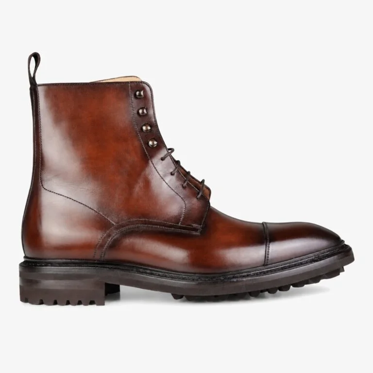 Carlos Santos 8866 Stallone wine shadow toe cap lace-up boots