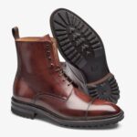 Carlos Santos 8866 Stallone wine shadow toe cap lace-up boots