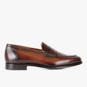 Carlos Santos 9176 Elliot wine shadow men's penny loafers